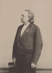 Porträtt av organisten och kompositören Edmund Kretschmer 1830-1908.