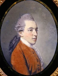 Porträtt av pastell Geoffrey Hornby (pastell på papper)