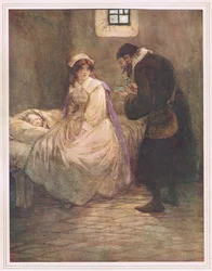 Hester satte sig på sängen