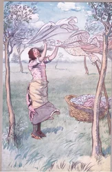 "Jag tvättar, vrider... och gör allt själv", illustration från 