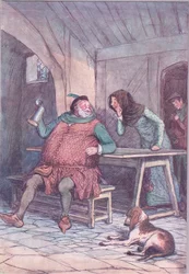 Marry är det korta och långa av det, illustration från The Merry Wives of Windsor, 1910