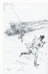 "Mr Knightley flyger en drake"