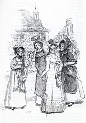 "Fru. Cole, Mrs Perry och Mrs Elton” - (illustration)