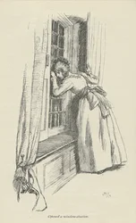 Öppnade en fönsterlucka, 1896