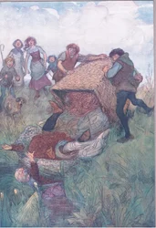 "Kastad in i Themsen", illustration från 