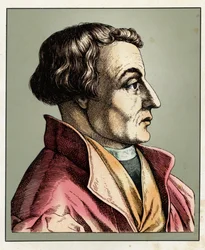 porträtt av den tyske reformatorn och teologen Martin BUCER (1491-1551)