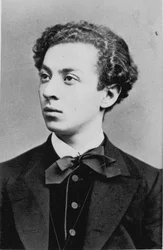 Porträtt av pianisten och kompositören Rafael Joseffy 1853-1915.