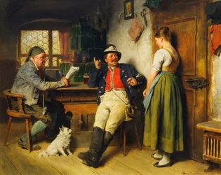 Figurer i ett interiör, 1891