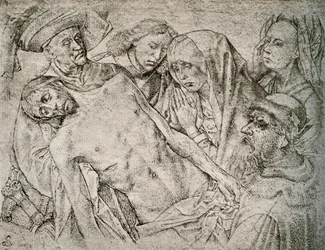 Teckning efter avsättningen från korset, c1460-1480, 1908.