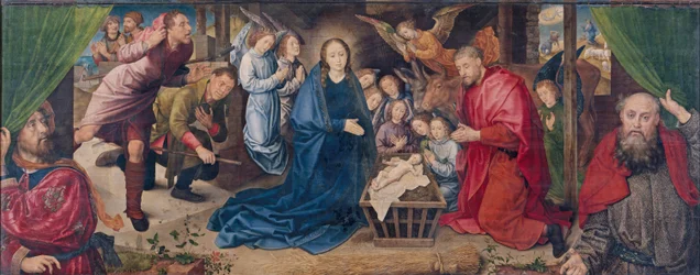 Herdarnas tillbedjan, ca 1480 (olja på trä)