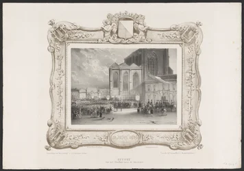 Procession från Stadshuset till Akademibyggnaden, 1836 Himmelsfärd från Stadshuset till Akademien (titel på objekt) Plattor för firandet av det andra hundraårsjubileet av Utrechtsche Hogeschool, 1836 (serietitel)