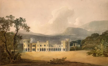 Trädgårdsfasaden på Shanbally Castle, grevskapet Tipperary