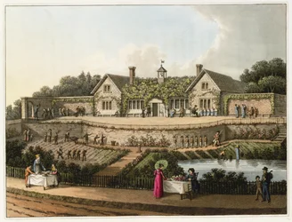 The Work House, från "fragment om teorin och praktiken för trädgårdsskötsel", pub. 1816