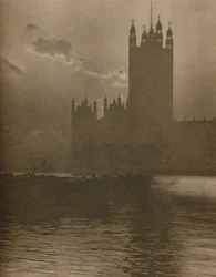 "Shrine of Stone som täcker det bankande hjärtat av parlamentariska London", c1935.