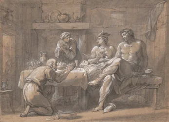 Jupiter och Merkurius i Baucis och Filemons hus, 1700-talet.