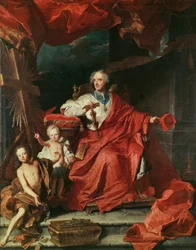 Kardinal de Bouillon (1643-1715) Öppnar den "heliga dörren", 1708