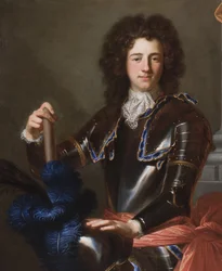 Detalj av porträtt av Henry Bentinck, senare 1:e hertig av Portland, 1699