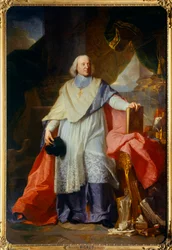 Hellängdsporträtt av Jacques-Benigne (Jacques Benigne) Bossuet (1627-1704), biskop av Meaux Målning av Hyacinthe Rigaud (1659-1743) 1702 Sön. 2,40 x 1,65 m