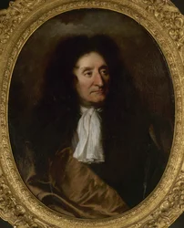 Porträtt av Jean de La Fontaine 1621-1695, ca. 1680.
