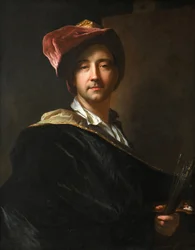 Självporträtt i en turban, 1698.