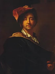 Franska:  Autoportrait au turban Självporträtt i turban