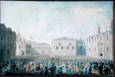 Den stora mottagandet av Alexander I (1777-1825) i Kreml den 15 augusti 1816