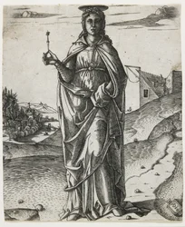 Saint Lucy, ca 1510 (gravyr)