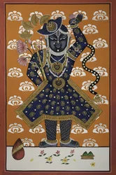 Det gudomliga blå Krishna-barnet