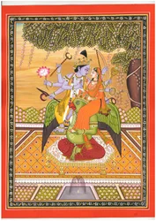 Hinduiska gudar på Garuda