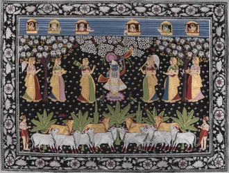 Krishnas gopis och kor