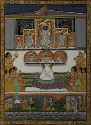 Hängivenhet till Krishna-templet