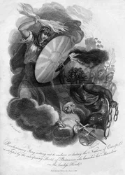 Det revolutionära raseriet drar ut för att förslava eller förinta Europas nationer, 1816.