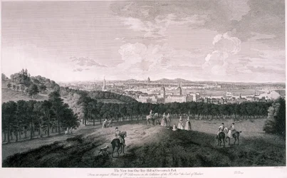Utsikt från Greenwich Park, London, c1774