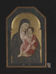 Madonna And Child (tempera och guld på trä)