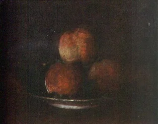 Three Peaches (olja på duk)