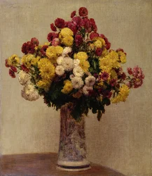 Krysantemum i en vas, 1873