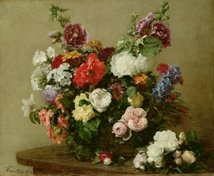 Franska rosor och pioner, 1881