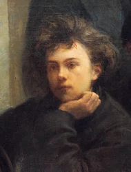 Porträtt av Arthur Rimbaud, detalj ur målningen Hörnbord