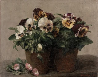 Stilleben av penséer och tusenskönor, 1889