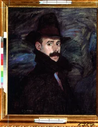 Självporträtt. Målning av Ignacio Zuloaga y Zabaleto (1870-1945). Olja på duk, 76 x 65 cm. spansk konst. Pushkin Museum of Fine Arts, Moskva.