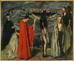 Ignacio Zuloaga / Bleeding Christ or Blood Christ , 1911, Olja på duk, 250 × 300 cm