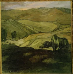 Ignacio Zuloaga / Landscape in Aragon’, 1911, Olja på duk, 81 × 78 cm