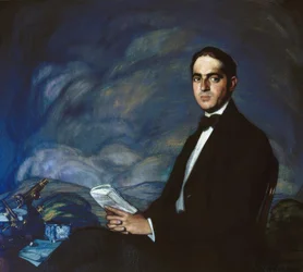 Porträtt av Gregorio Marañón, 1919, Olja på duk