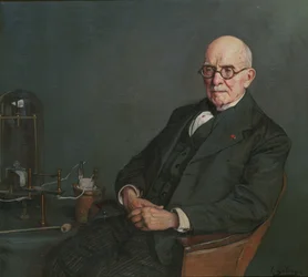 Porträtt av fysikern Édouard Branly 1844-1940, ca. 1920.