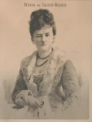Författaren Wanda von Sacher-Masoch, född Angelika Aurora Rümelin, 1879.