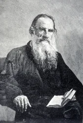 Porträtt av Leon Tolstoi, 1900-talet (gravyr)