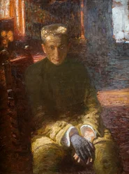Aleksandr Kerenskij med en svart handske
