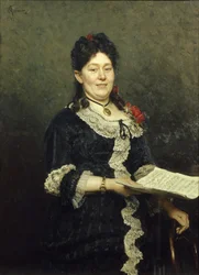 Porträtt av operasångerskan Alexandra Molas 1845-1929, 1883
