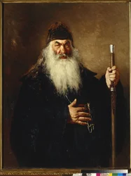 Protodiacre - Protodeacon - Repin, Ilya Yefimovich (1844-1930) - 1877 - Olja på duk - 124x96 - Statens Tretyakov Gallery, Moskva