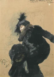 Kvinna i päls, 1915